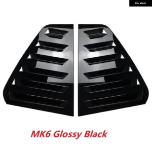 VW ゴルフ MK4 MIK5 MK6 MK7 MK8 ゴルフ 4 5 6 7 8 スタイリングリアウィンドウルーバー三角シャッター装飾カバー ステッカー トリム - MK6 Glossy Black