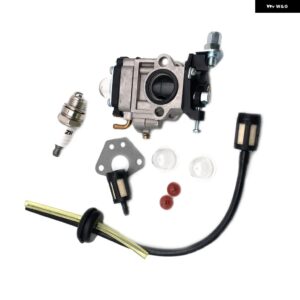 キャブレター 15MM キット 刈払機 43CC 49CC 52CC 刈払機シール ホーススパークプラグ ガソリンフィルター 交換アクセサリー - Green