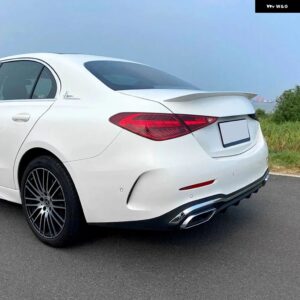 外装パーツ リア スポーツ スポイラー ウィング MERCEDESBENZ C クラス W206 C200 C260 C300 C63 AMG スタイル 2021 2023 2023 カーボンルック - Arctic White