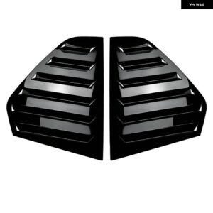 2個 リアシャッターカバー トリムウィンドウルーバーサイドベントトリム VW ゴルフ 6 ゴルフ 7 ゴルフ 7.5 ゴルフ 8 MK7/7.5/8/4 ゴルフ 4 GTI GTD R - MK8 Gloss Black