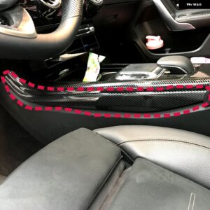 カーボン インテリア センターコンソール コントロール パネル エアベント カバー トリムベンツ A クラス W177 V177 2019-2022 CLA C118 W118 2020+ - Panel Side3
