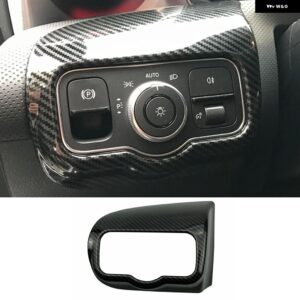 カーボン インテリア センターコンソール コントロール パネル エアベント カバー トリムベンツ A クラス W177 V177 2019-2022 CLA C118 W118 2020+ - Headlight Control