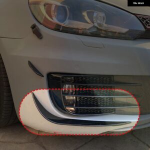 サイドスプリッターカナードエアブレードチューニング VW ゴルフ 6 MK6 GTI GTD GTE 2009-13 フロントバンパー サイドスポイラー - Down Canard