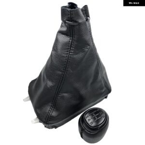 5/6スピード ギア シフトノブ ゲートルブーツ カバー ケース襟サーブ 93 9-3 SS 2003-2012 カースタイリングアクセサリーレバーシフター ペン - 5 Speed Black Combo