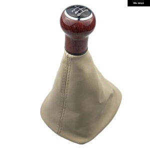 VW パサート B5 B5.5 1997/05/01 スタイリング 5/6スピード ギア シフトノブ PU レザーブーツ ケース - 6 Speed Beige B