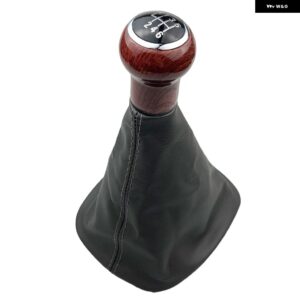 VW パサート B5 B5.5 1997/05/01 スタイリング 5/6スピード ギア シフトノブ PU レザーブーツ ケース - 6 Speed Gray B