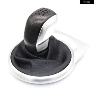 5速 ギア シフトノブ ゲートルブーツ カバー ケースシトロエン C4 MK1 2004/08/01 カースタイリングアクセサリー - Black Silver