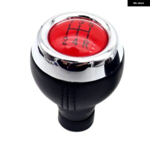 5/6スピード 革ギア シフトノブ マニュアル ハンドスピードボールシフター ミニクーパー F54 F55 F56 F57 R55 R56 R57 R58 R59 R60 R61 - red 12345R