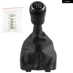VW トランスポーター マルチバン カラベル T6 T7 2016-20 車 5/6スピード ギア シフトノブ カラーレザーゲートルブーツ - 6 Speed Case Black