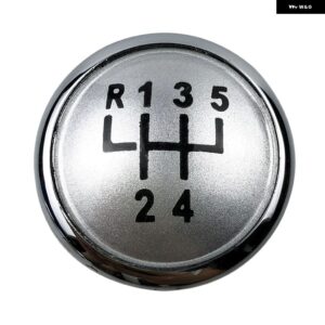 ブラックギア シフトノブ レバーシフター エンブレムキャップカバー VWポロ9N 9N2 GTI 2002/10/01 - 5 Speed Silver