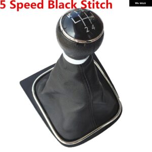 5/6スピード レザーギア シフトノブ スティックペンダストカバー VW ゴルフ MK5 MK6 5 6 ウサギジェッタ MK6 GTD GTI 2005-2014 カースタイリング - 5 Speed Model C