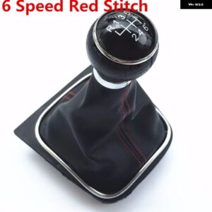 5/6スピード レザーギア シフトノブ スティックペンダストカバー VW ゴルフ MK5 MK6 5 6 ウサギジェッタ MK6 GTD GTI 2005-2014 カースタイリング - 6 Speed Model F