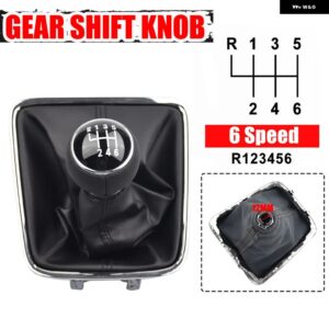 マニュアル 5 6スピード ギアスティック シフト ノブレザー ブーツ カバー 付き VW ゴルフ プラス 2005-2014 ティグアン 5N 2007-2011 シャラン 2011-2016 - 6 speed