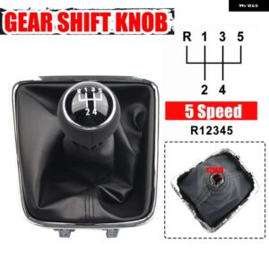 マニュアル 5 6スピード ギアスティック シフト ノブレザー ブーツ カバー 付き VW ゴルフ プラス 2005-2014 ティグアン 5N 2007-2011 シャラン 2011-2016 - 5 speed
