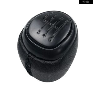 5/6スピード ギア シフト ノブゲートル ブーツ カバー ケース襟サーブ 93 9-3 SS 2003-2012 カー スタイリング アクセサリーレバー シフター ペン - 5 Speed Black