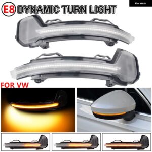 LED ダイナミックウィンカー ライト流れる水ウインカーミラー フラッシャーランプ VW ティグアン MK2 II 2017 2018 トゥアレグ MK3 EU 2019 - Dynamic Blue Yellow