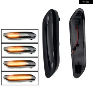 2個 ダイナミックスクロール点滅 LED サイドマーカー インジケータランプ ウィンカーフェンダーライトミニ R60 カントリーマン R61 ペースマン - Smoked Type