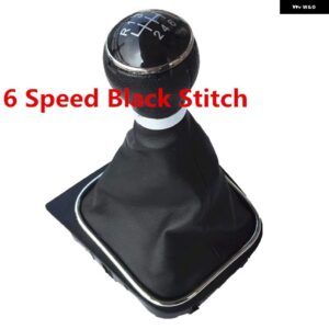 5/6スピード レザー ギア シフト ノブスティックペンダストカバー VW ゴルフ MK5 MK6 5 6 ウサギジェッタ MK6 GTD GTI 2005-2014 カー スタイリング - 5 Speed Model E