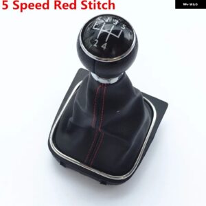 5/6スピード レザー ギア シフト ノブスティックペンダストカバー VW ゴルフ MK5 MK6 5 6 ウサギジェッタ MK6 GTD GTI 2005-2014 カー スタイリング - 6 Speed Model F