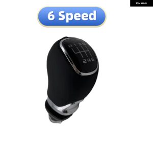 5/6スピード ギア シフト ノブレバー GAITOR ブーツ カバー クロームレザー シュコダ オクタヴィア A5 A6 2004 - 2012 カーアクセサリー - 6Speed gearknob only