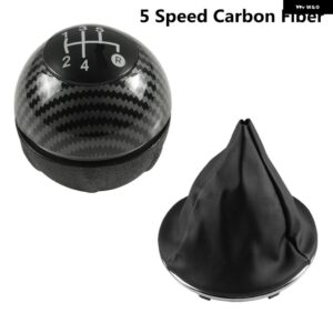 クローム ギア シフト ノブゲートル ブーツ カバー ケースフィアット 500 500C 2007-18 - 2pcs silver 6speed