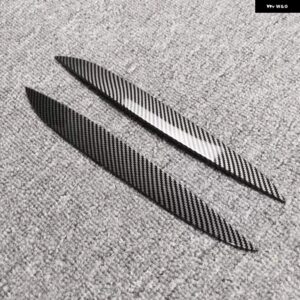 VW ゴルフ MK4 ゴルフ 4 GTI TDI SDI R32 1997-2006 2個 黒 ヘッドライト アイブロウ ヘッドランプ カバー トリム ステッカー - CARBON LOOK