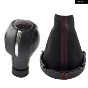 5/6速 マニュアル カー スタイリング ギア シフト ノブレバー スティックペン GAITOR ブーツ カバー 襟ミニクーパー F54 F55 F56 F57 F60 - 2pcs red 6 speed