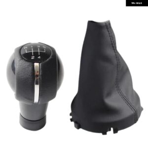 5/6速 マニュアル カー スタイリング ギア シフト ノブレバー スティックペン GAITOR ブーツ カバー 襟ミニクーパー F54 F55 F56 F57 F60 - 2pcs 5 speed black