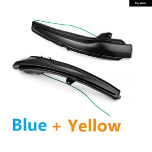 車ダイナミックスクロール LED ウィンカーライトリアミラー インジケータ GLC-KLASSE C253 X253 クーペ C205 A205 カーアクセサリー - Blue-Yellow