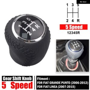 フィアット グランデ プント リネア 2007-13-2015 5 6スピード マニュアル 車シフター ギア シフト ノブヘッドレバー - 5 speed