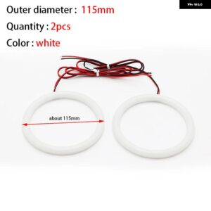 LED コットン白色エンジェルアイリング 60MM 70MM 80MM 85MM 90MM 95MM 100MM 105MM 110MM 115MM 120MM 131MM 146MM 自動 DRL 目 - 105mm