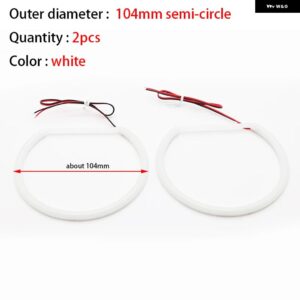 LED コットン白色エンジェルアイリング 60MM 70MM 80MM 85MM 90MM 95MM 100MM 105MM 110MM 115MM 120MM 131MM 146MM 自動 DRL 目 - 120mm