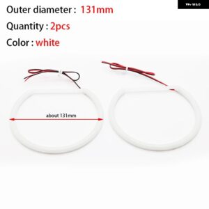 LED コットン白色エンジェルアイリング 60MM 70MM 80MM 85MM 90MM 95MM 100MM 105MM 110MM 115MM 120MM 131MM 146MM 自動 DRL 目 - 158mm semi-circle
