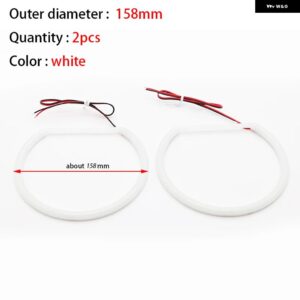 LED コットン白色エンジェルアイリング 60MM 70MM 80MM 85MM 90MM 95MM 100MM 105MM 110MM 115MM 120MM 131MM 146MM 自動 DRL 目 - 140mm