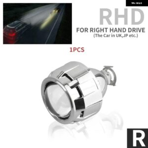 1X 2.5インチ ミニバイ キセノン HID プロジェクター ヘッドライト レンズ RETROH4 H7 H11 9005 H8 ヘッドランプ ゲートガン シュラウド - 1pcs LHD Black