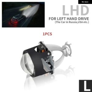 1X 2.5インチ ミニバイ キセノン HID プロジェクター ヘッドライト レンズ RETROH4 H7 H11 9005 H8 ヘッドランプ ゲートガン シュラウド - 1pcs RHD Black
