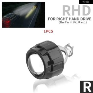 1X 2.5インチ ミニバイ キセノン HID プロジェクター ヘッドライト レンズ RETROH4 H7 H11 9005 H8 ヘッドランプ ゲートガン シュラウド - 1pcs LHD Silver