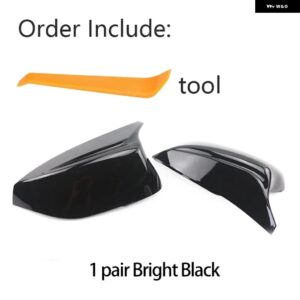 インフィニティ Q50 Q60 QX30 Q70 2014-2022 リアビュードア ウイング サイドミラー カバー キャップシェルケース - black