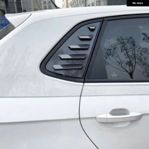 VW ポロ MK5 6R ポロ MK5 6C MK6 GTI TGI TSI MPI リア三角窓シャッター 三角サンシェード パッチ シャークギル - MK6 Glossy Black