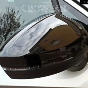 ブラック サイド ウイング ミラー キャップ カバー VW ティグアン オールスペース L MK2 2017 2018 交換用 2019 2020 パールブラック - Right side RH