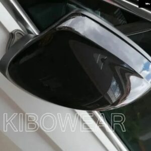 ブラック サイド ウイング ミラー キャップ カバー VW ティグアン オールスペース L MK2 2017 2018 交換用 2019 2020 パールブラック - Left side LH