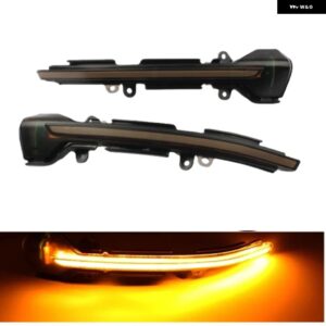 2個 ダイナミックウィンカー シーケンシャル ウインカーランプ サイドミラー ライト セアト レオン MK3 5F イビサ MK5 アロナ - Smoked black-Yellow