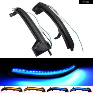 2X LED ダイナミックサイドミラー ウインカーウインカーリピーターライト 7P6949101 7P6949102 VW トゥアレグ II 7P 2010-13-2018 - Dynamic Yellow Blue
