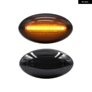 2個 ダイナミック LED サイドマーカーランプミニクーパー R50 R52 R53 37469 シーケンシャル ウィンカーライト - Smoke No Dynamic
