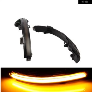 ダイナミック ウインカー LED ウインカー VW パサート B8 2015-2019 VW ARTEON 2016-2017 ライトミラー インジケーター シーケンシャル - Smoked black-Yellow