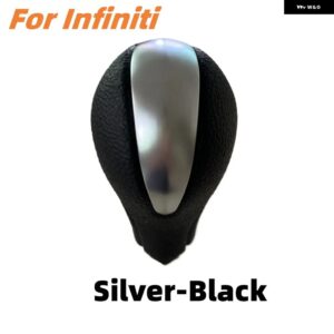 ギアレバー シフト ノブインフィニティ G25 G35 G37 Q40 Q60 QX56 QX70 EX35 EX37 FX35 FX37 FX50 QX80 OEM 34910-JK03A カーアクセサリー - matte silver-black