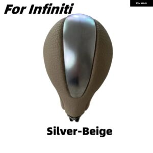ギアレバー シフト ノブインフィニティ G25 G35 G37 Q40 Q60 QX56 QX70 EX35 EX37 FX35 FX37 FX50 QX80 OEM 34910-JK03A カーアクセサリー - matte silver-beige