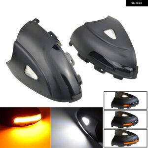 2X ダイナミック ウインカー LED ウィンカー ライト インジケーター サイドミラー 流れる水ランプ VW ティグアン MK1 2008-2016 シャラン 2012-2015 - Dynamic Yellow