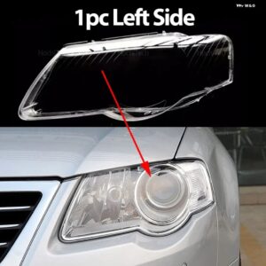 VW パサート MAGOTAN B6 R36 2006-2010 車クリア ハウジング フロント ヘッドライト レンズ ガラスランプカバー ランプシェード - 1pc Left Side