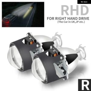 H8 H9 H11 9005 H7 HB3 HB4 ヘッドライト レンズ バイ キセノン プロジェクターキット 2.5 金属 レンズ 自動車ライトアクセサリー DIY ランプ - 2pcs RHD